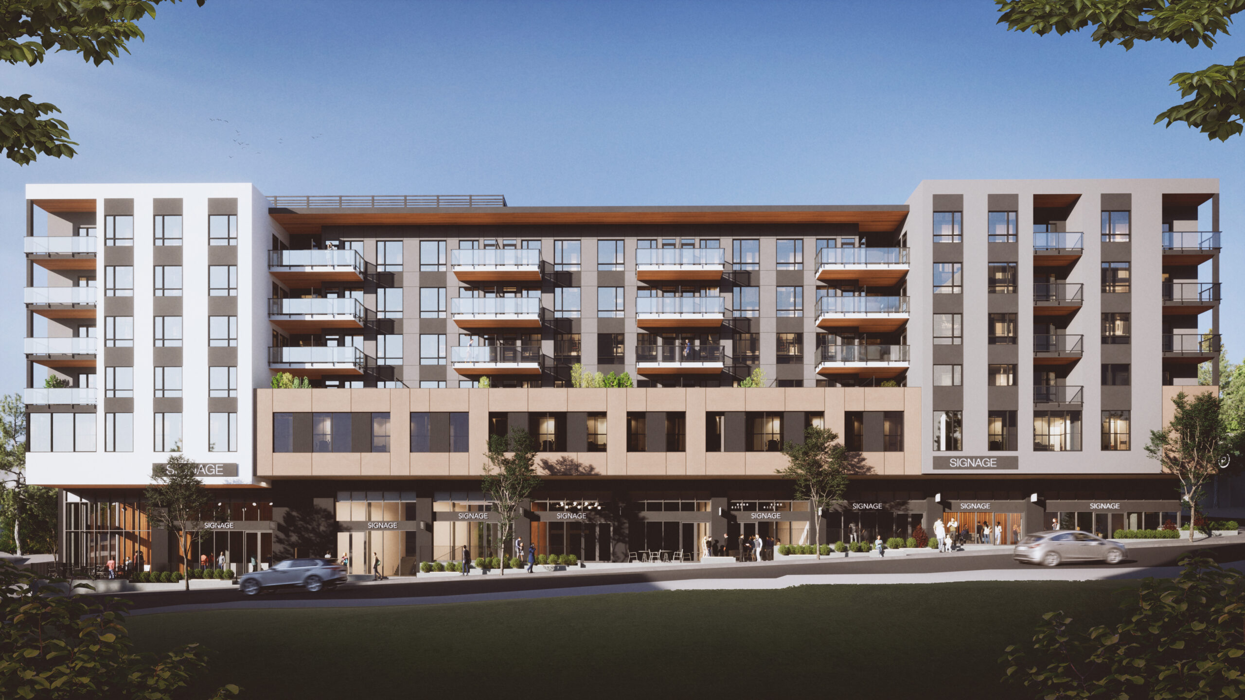 An upcoming mixed-use rental building on East Columbia Street in Sapperton, New West.